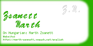 zsanett marth business card